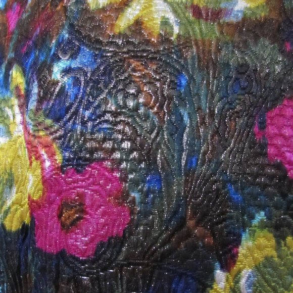 J. CREW Metallic Multi-color Floral Skirt - Picture 2 of 5